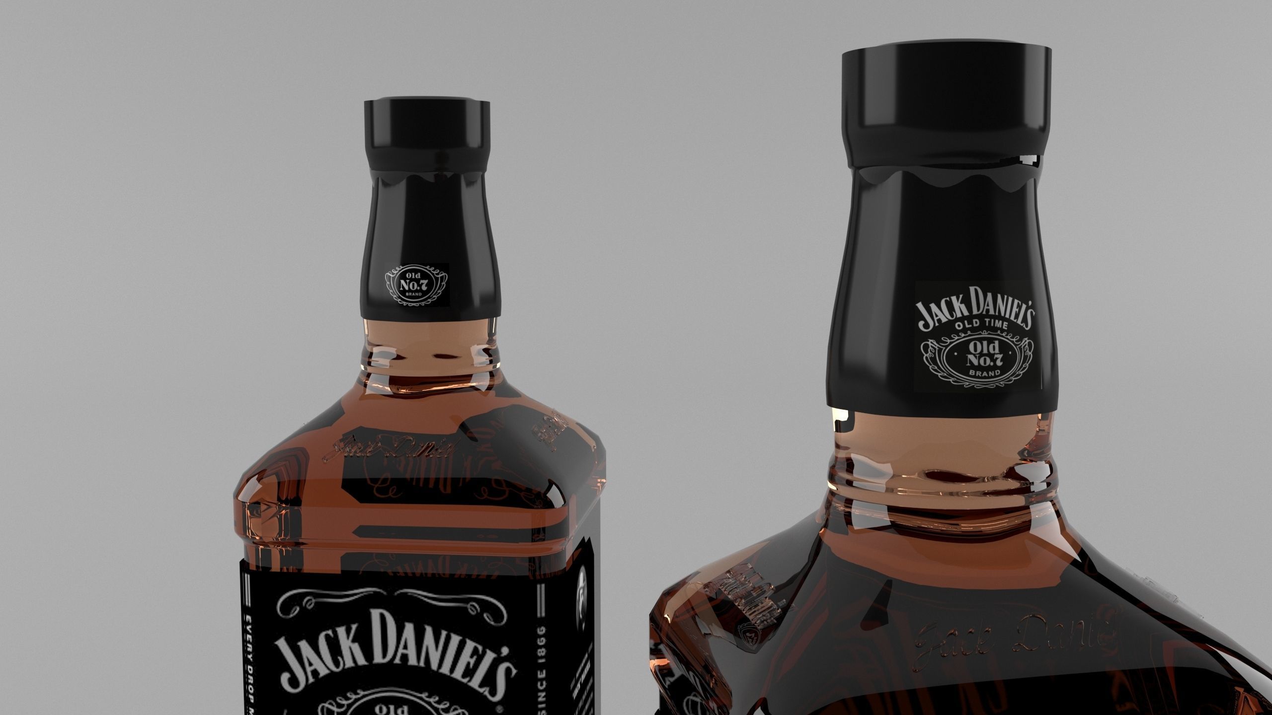 Jack Daniels Whiskey Bottle 3D Model 3D model_6