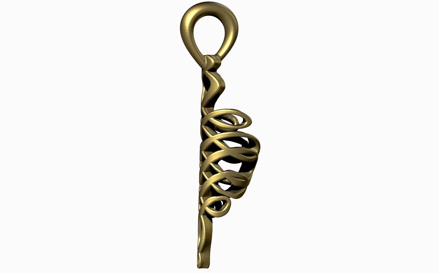 flower pattern art pendant 3D print model_2