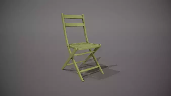 Green Wooden Folding Style Chair
