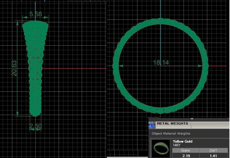 Ring yellow gold 3D print model_3