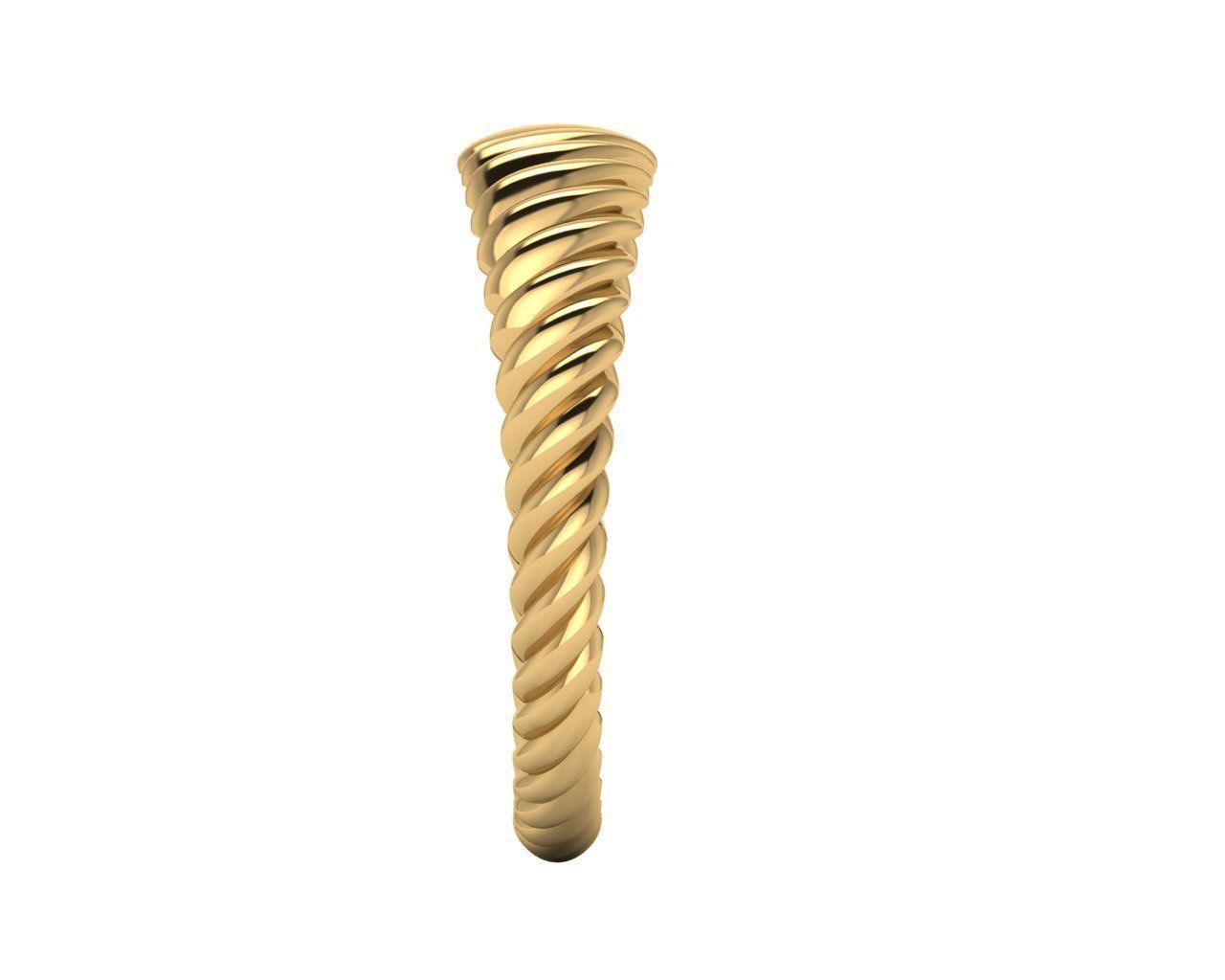 Ring yellow gold 3D print model_2