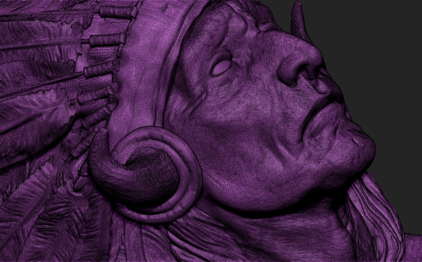 American Native Warrior 3D print model_14