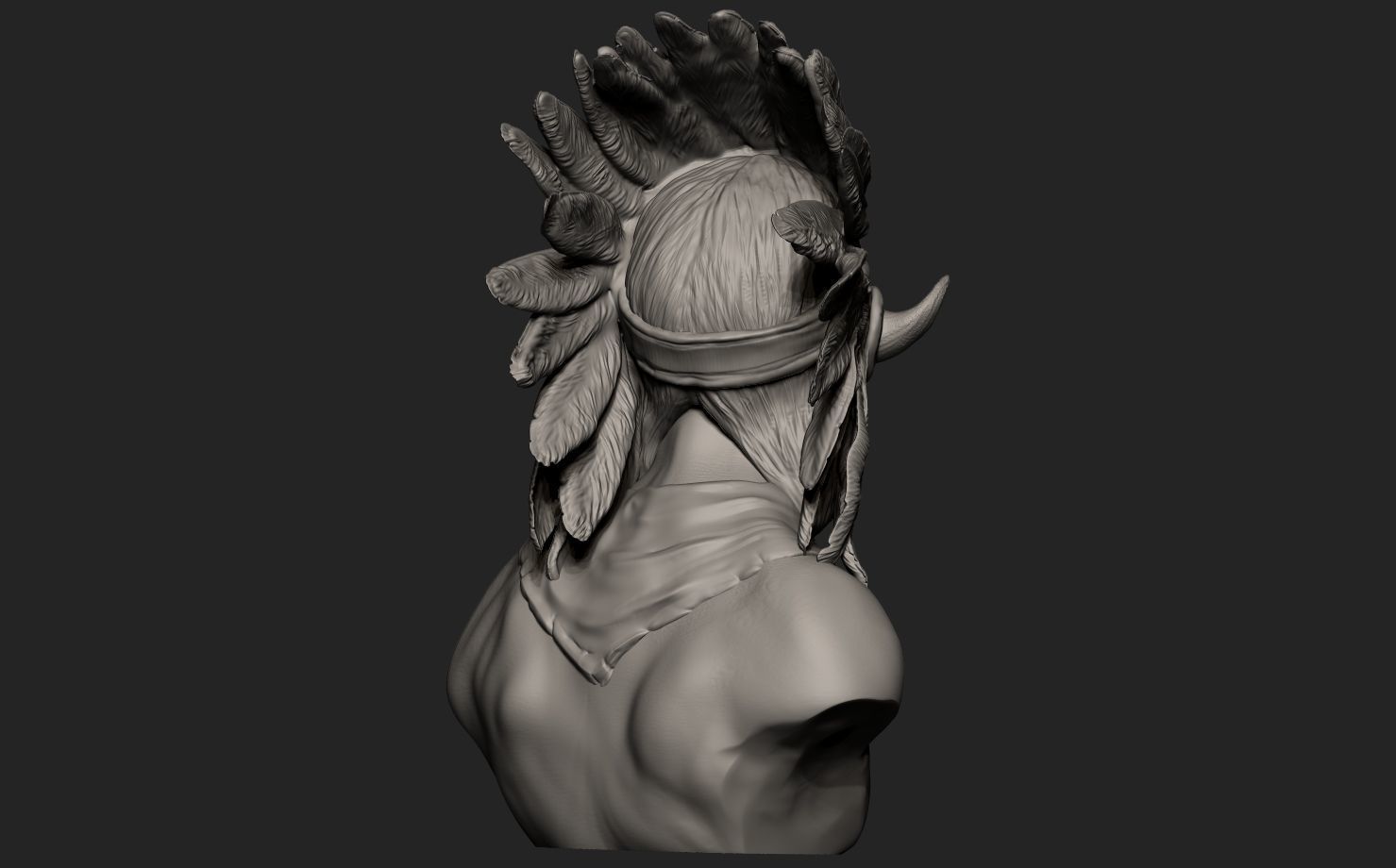 American Native Warrior 3D print model_6