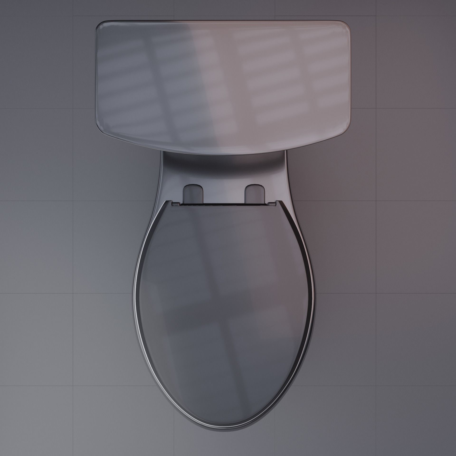 Modern Toilet Low-poly 3D model_22