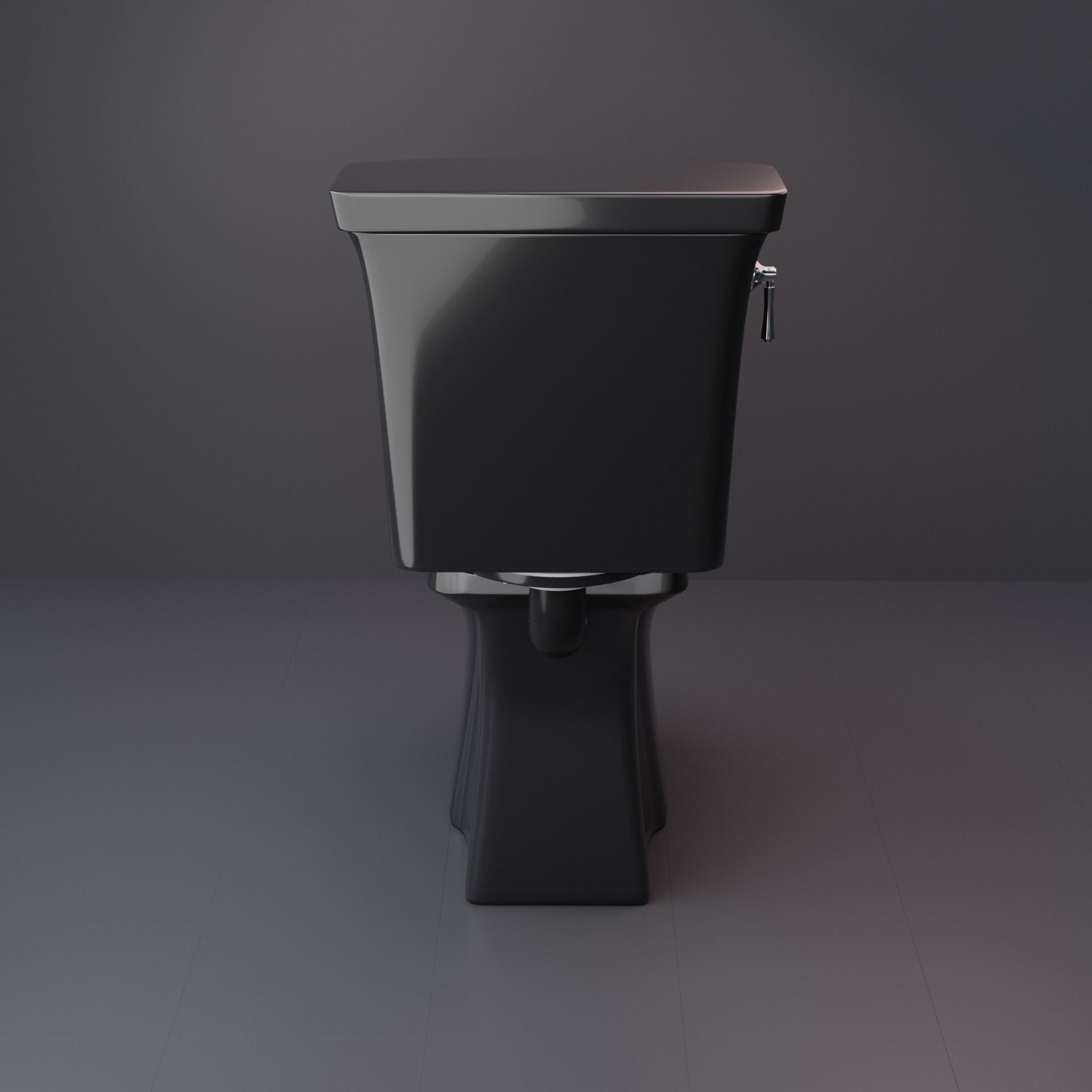 Modern Toilet Low-poly 3D model_17