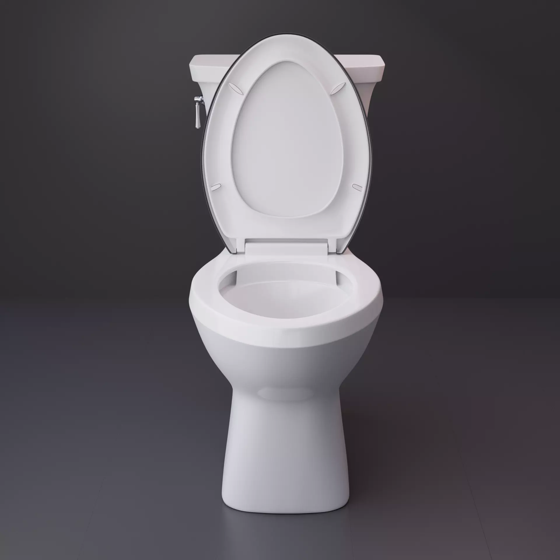 Modern Toilet Low-poly 3D model_0