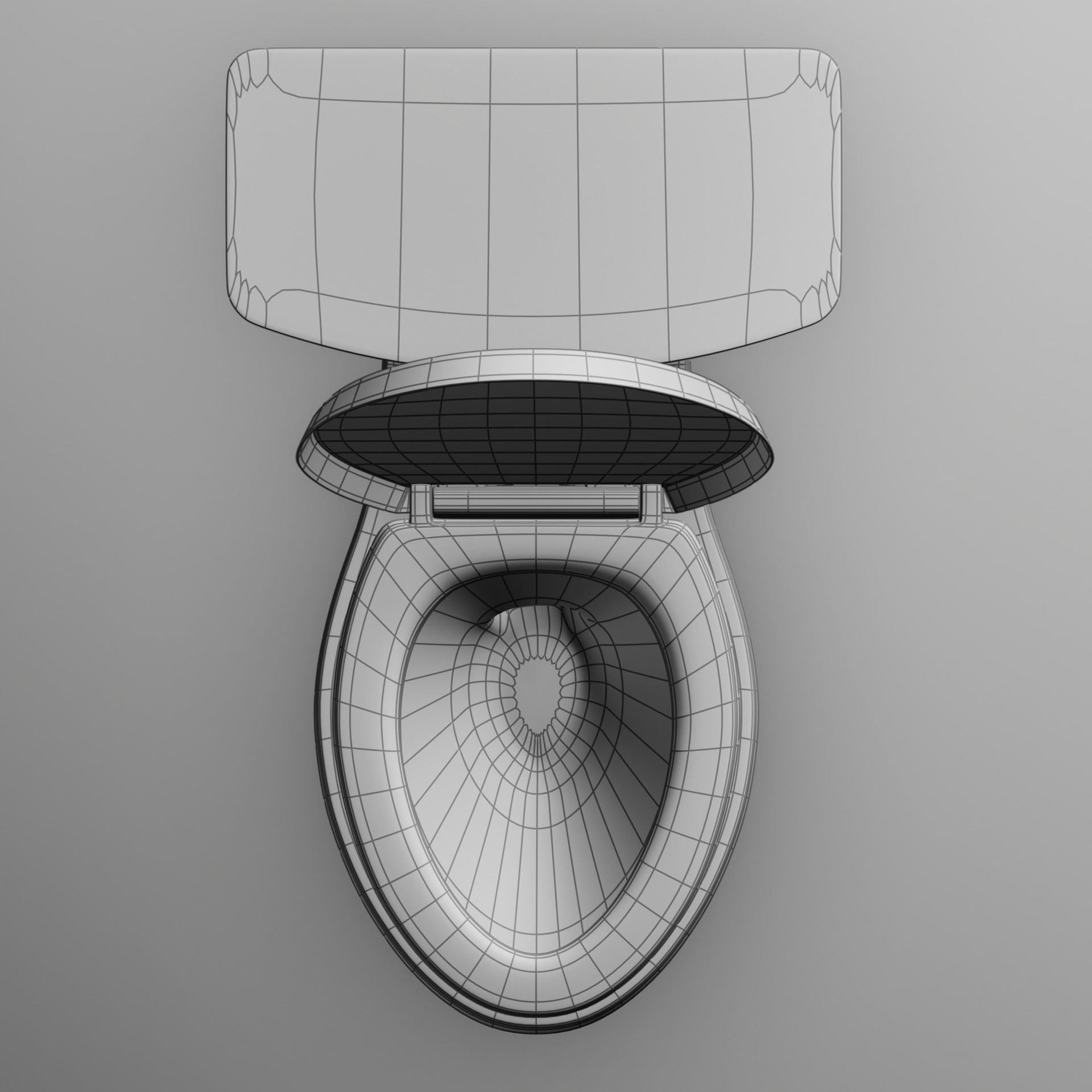 Modern Toilet Low-poly 3D model_20
