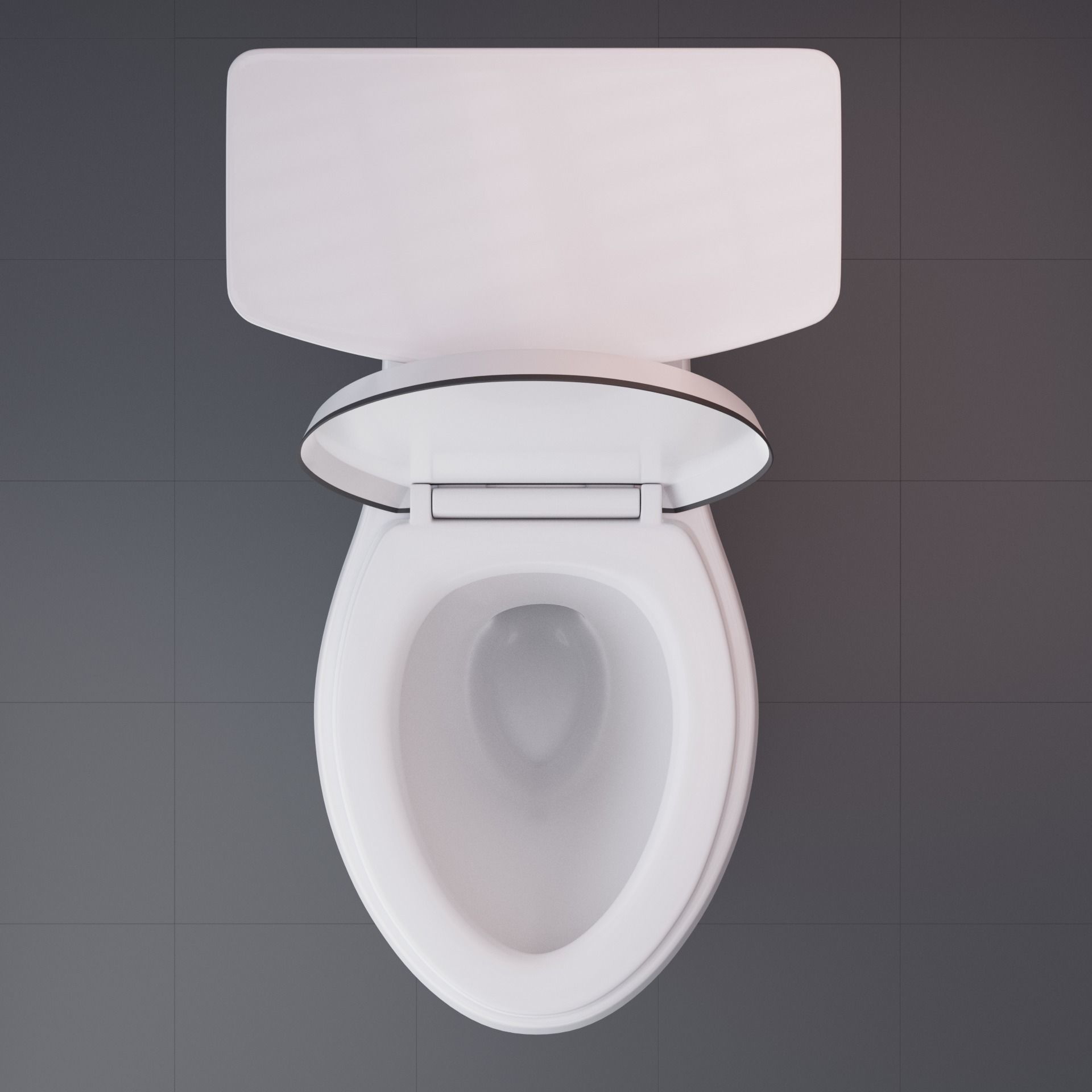 Modern Toilet Low-poly 3D model_7