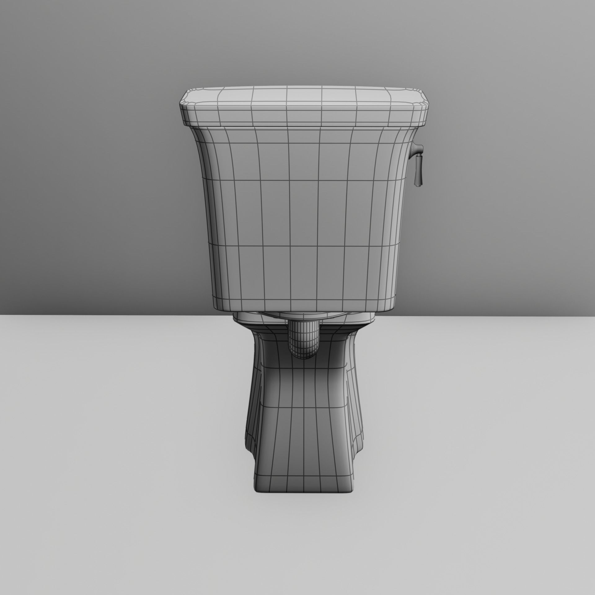 Modern Toilet Low-poly 3D model_18