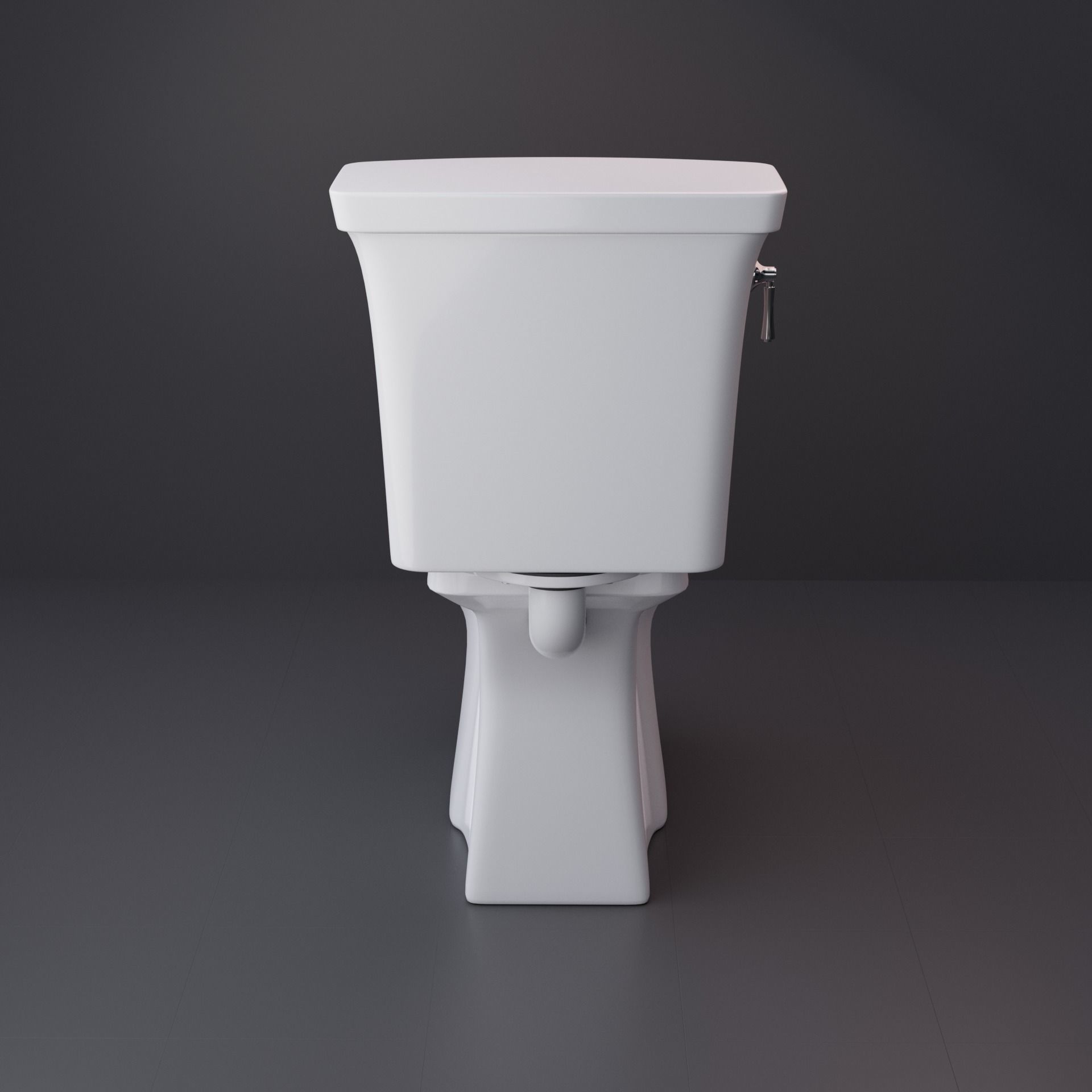 Modern Toilet Low-poly 3D model_9