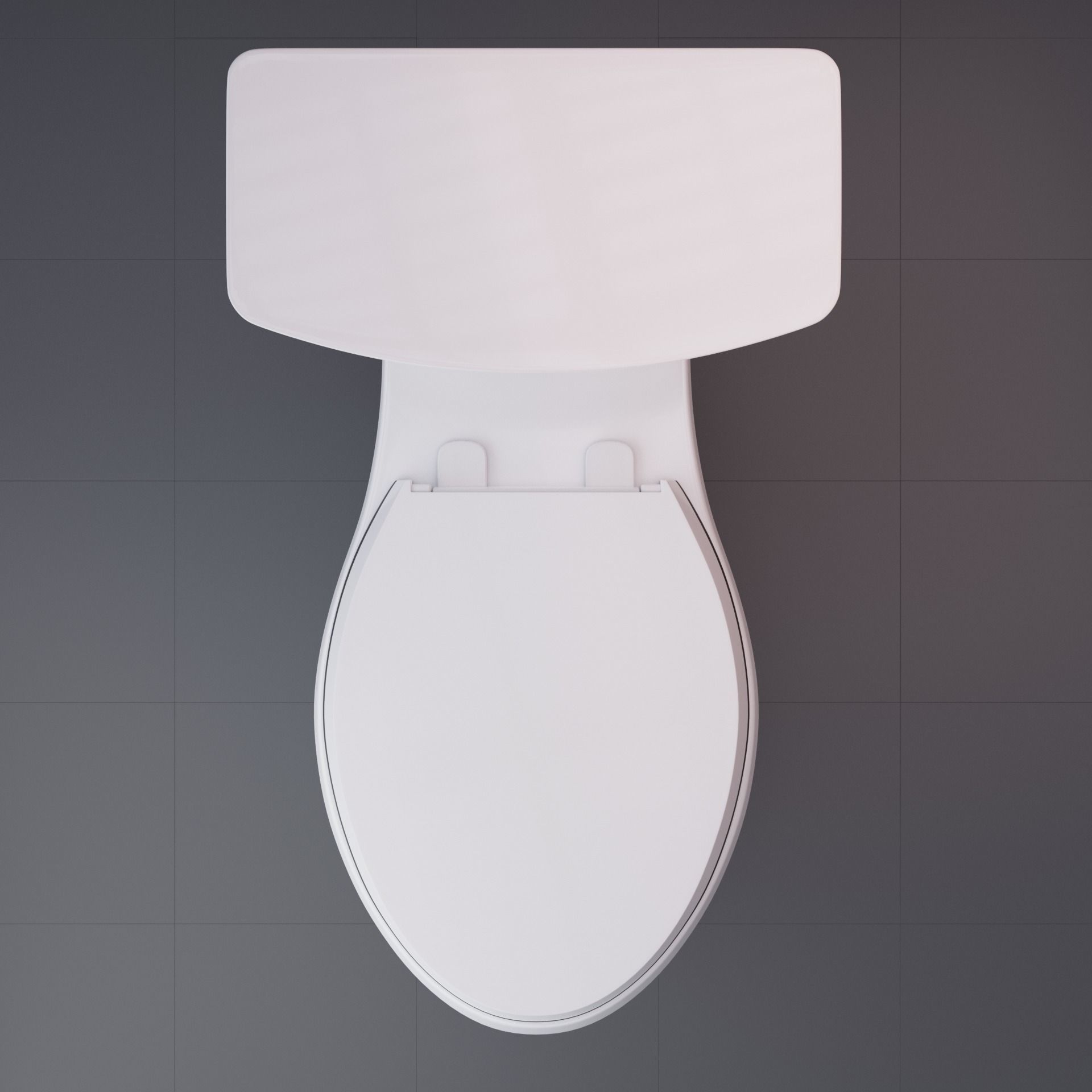 Modern Toilet Low-poly 3D model_12