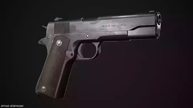 Colt M1911A1 Low-poly 3D model