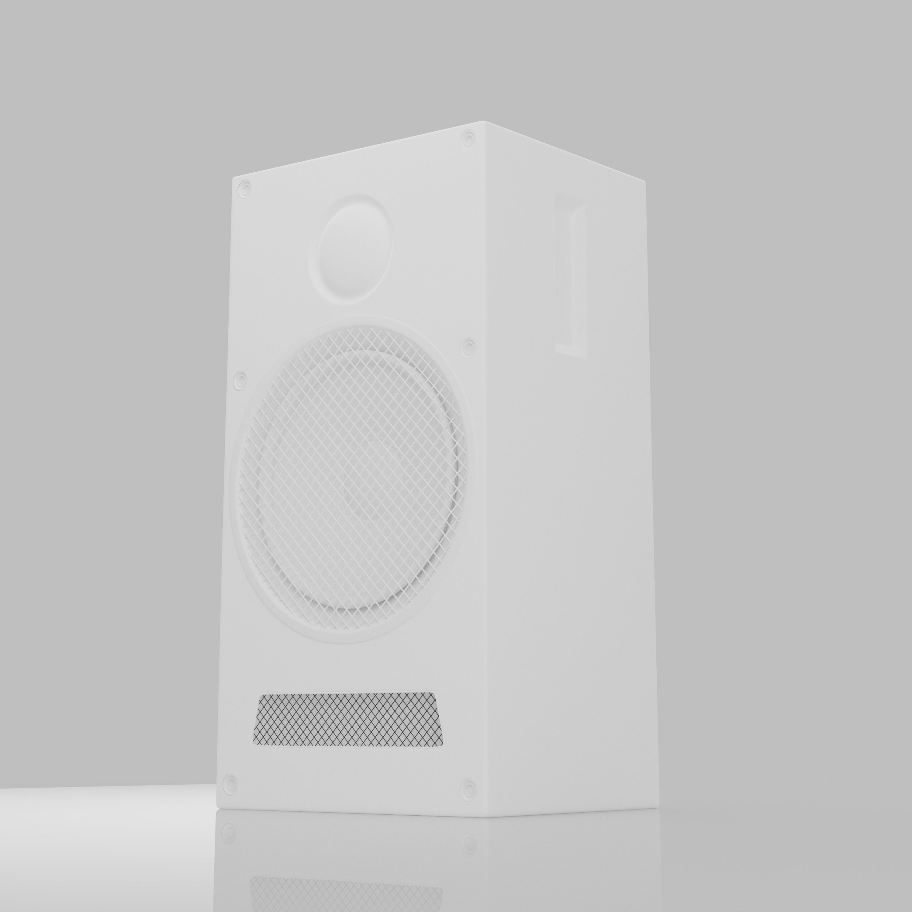 Wooden Speaker 3D model_3