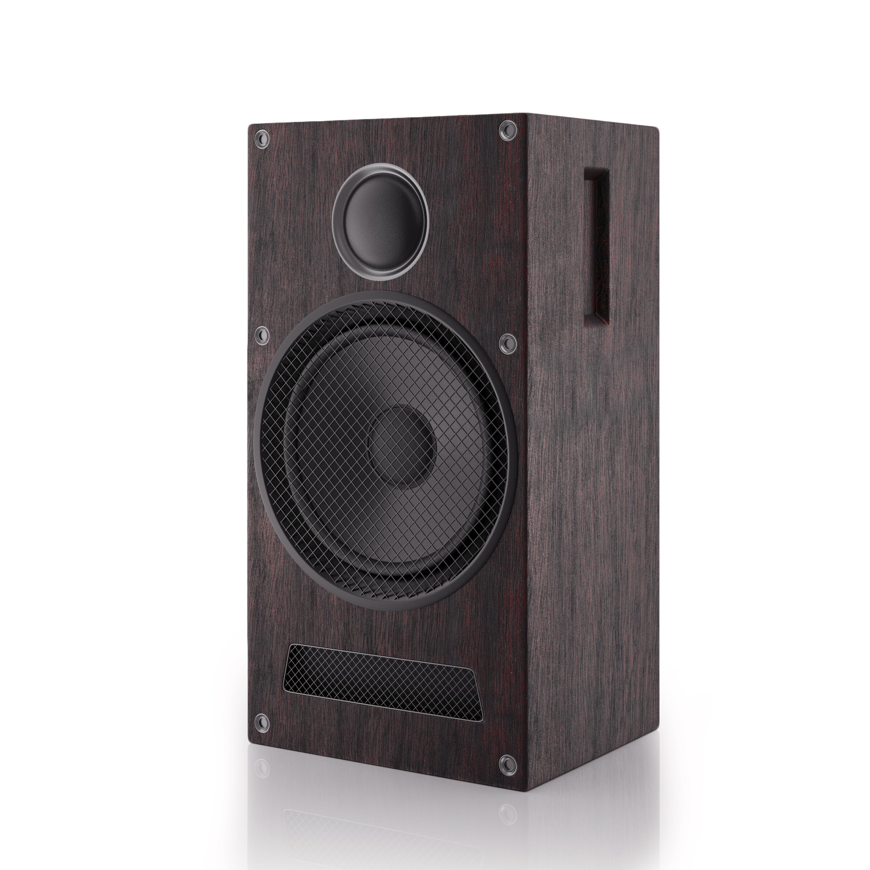 Wooden Speaker 3D model_2