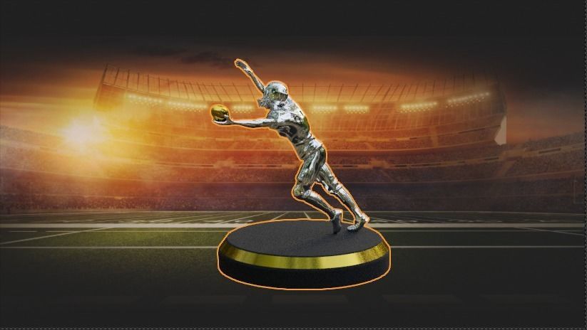 american football trophy 3D model_4