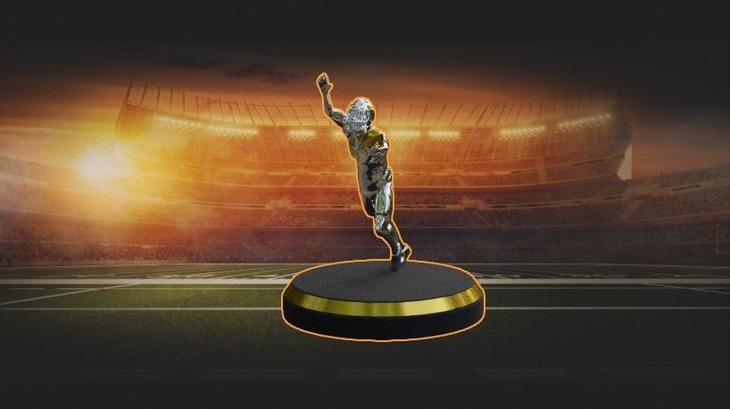american football trophy 3D model_3