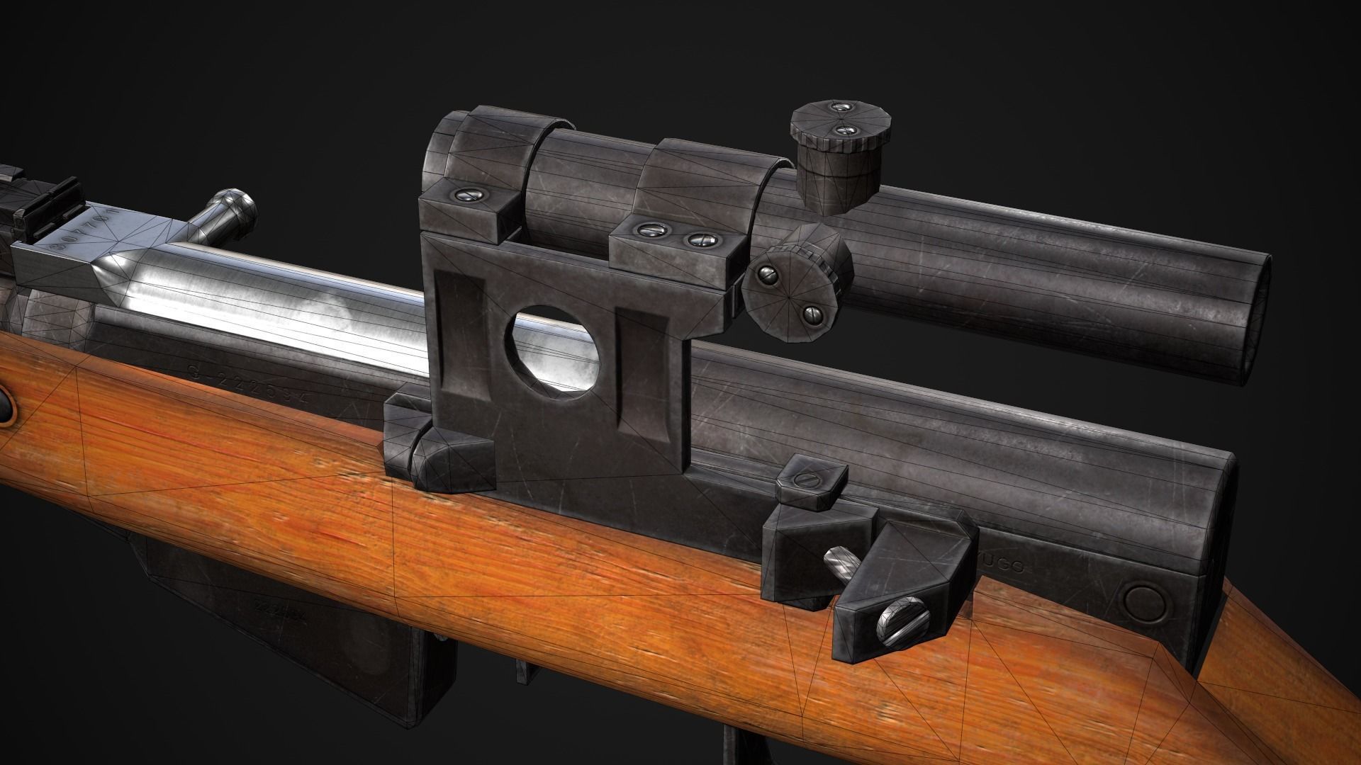 SKS M5966 Low-poly 3D model_21