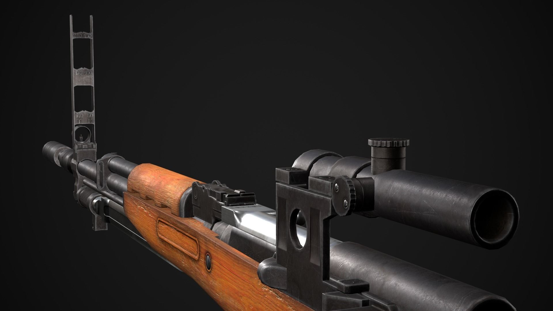 SKS M5966 Low-poly 3D model_22