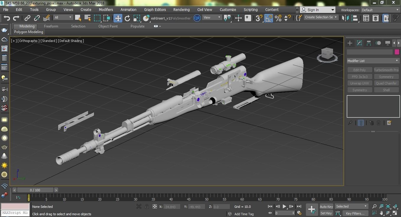 SKS M5966 Low-poly 3D model_24