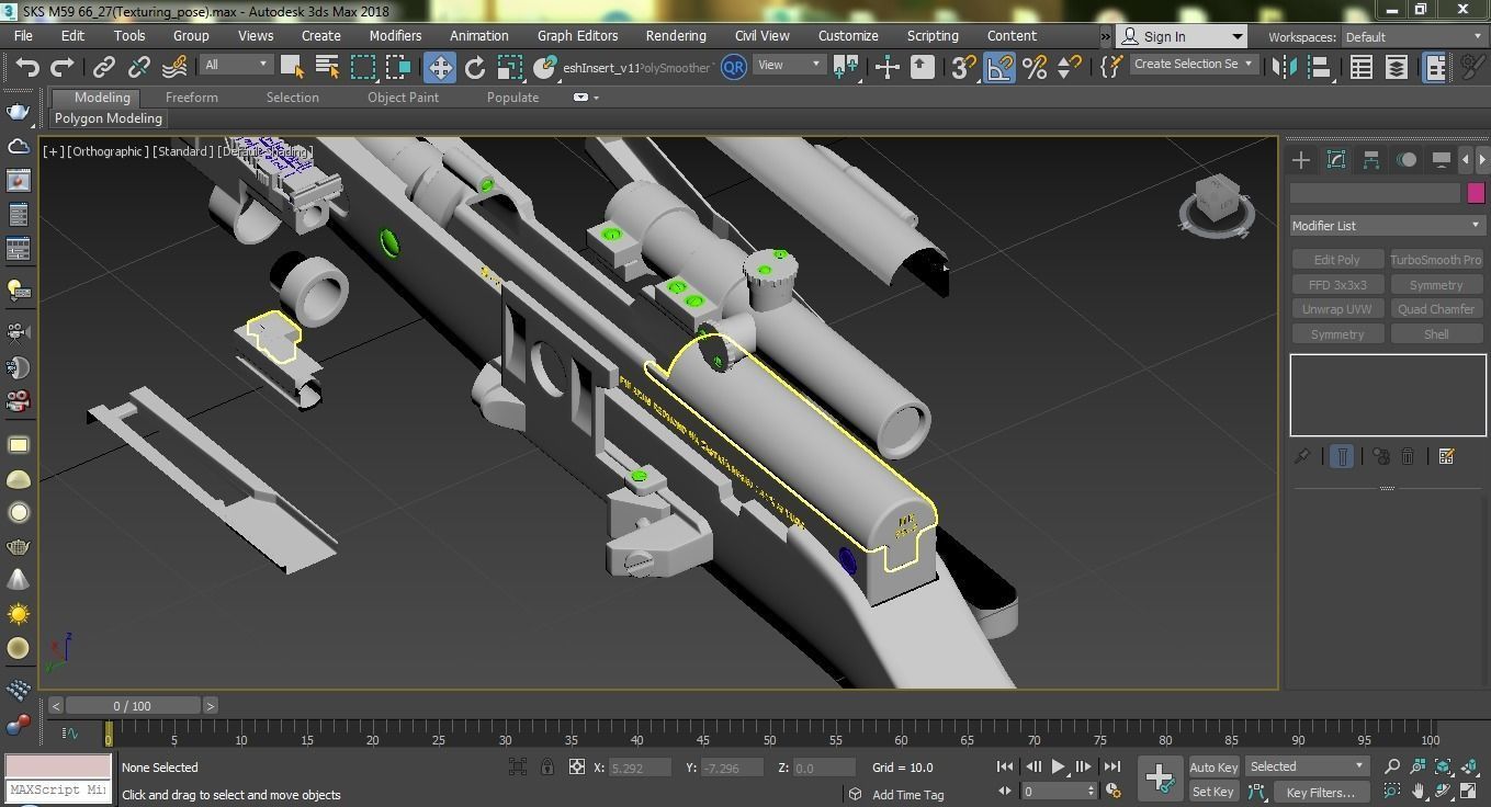 SKS M5966 Low-poly 3D model_26