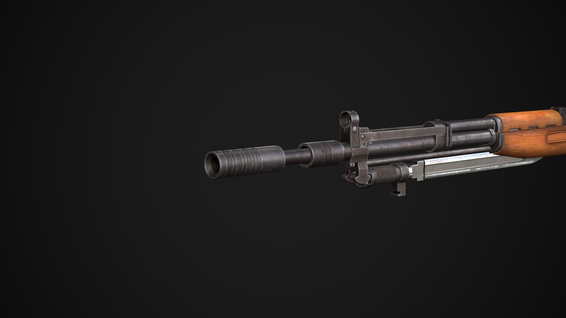 SKS M5966 Low-poly 3D model_16