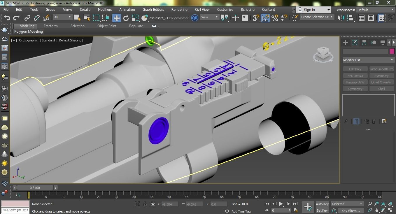 SKS M5966 Low-poly 3D model_25