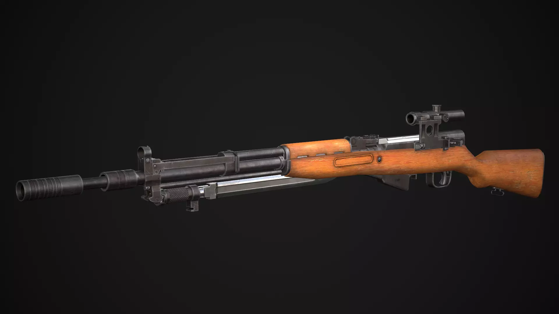 SKS M5966 Low-poly 3D model_0