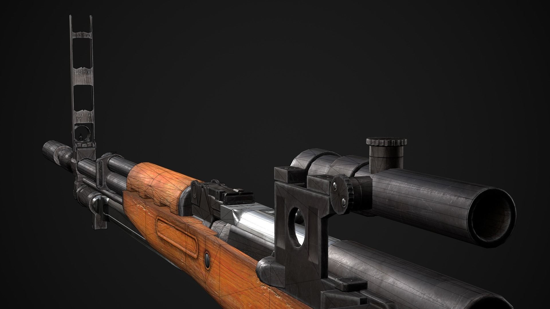 SKS M5966 Low-poly 3D model_23