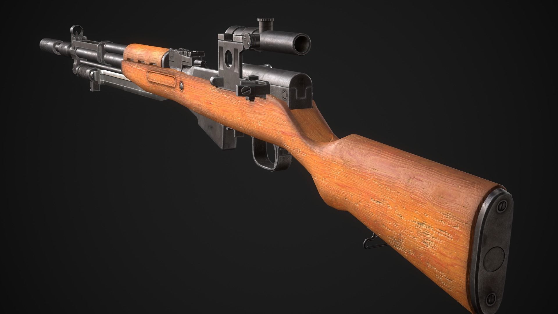 SKS M5966 Low-poly 3D model_13