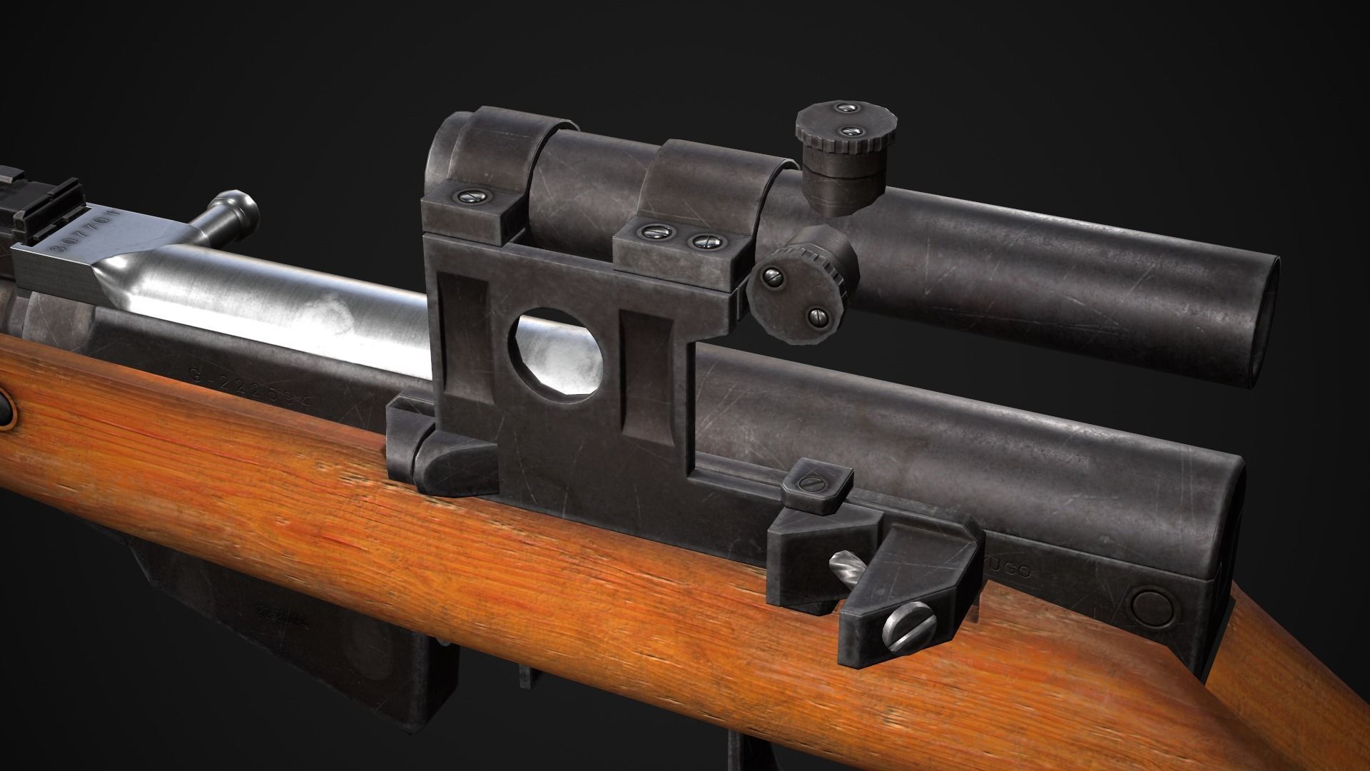 SKS M5966 Low-poly 3D model_20