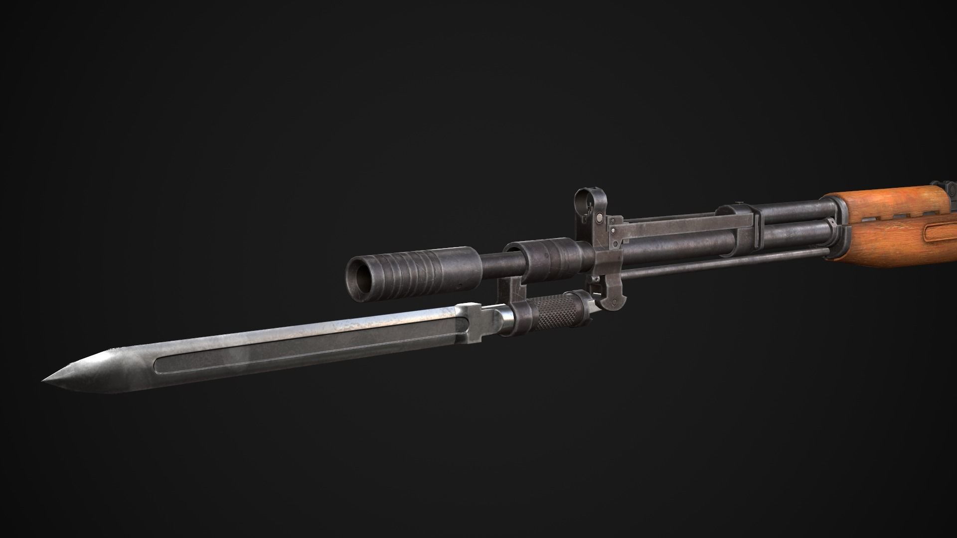 SKS M5966 Low-poly 3D model_17