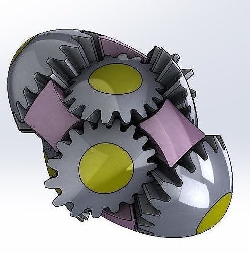 3D Ellipse gear T18M2-60X35 3D print model