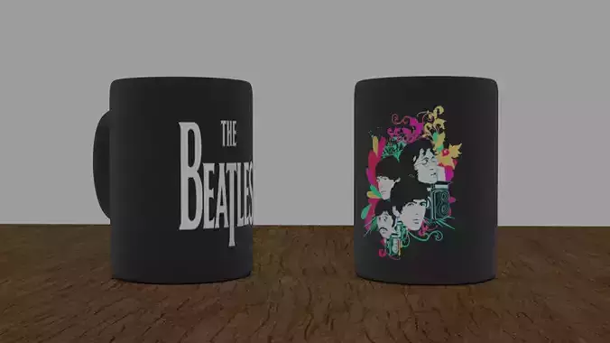 Cups of The Beatles 3D model