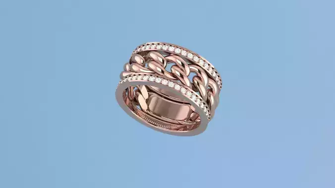chain diamond ring 