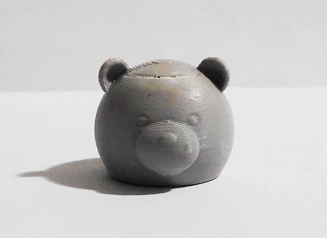 Cute Round Bear 3D print model_1
