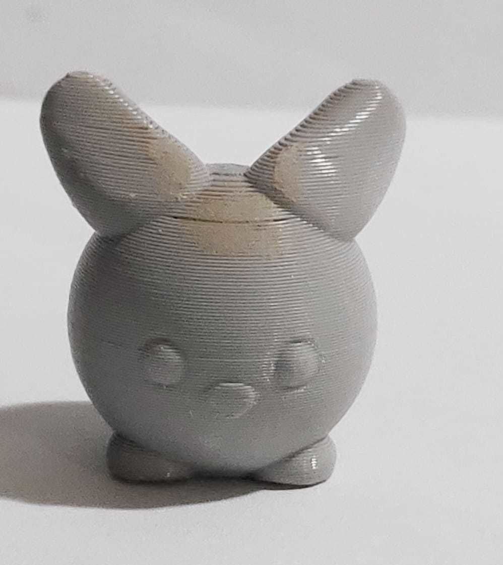Cute Round Rabbit 3D print model_2