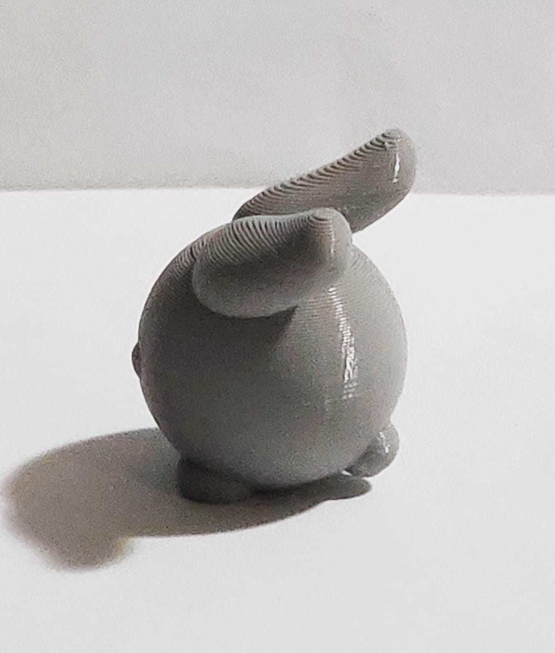 Cute Round Rabbit 3D print model_3