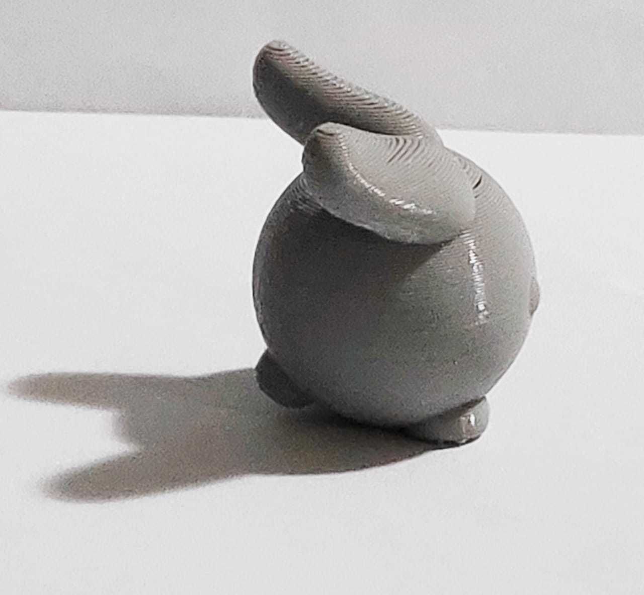 Cute Round Rabbit 3D print model_4
