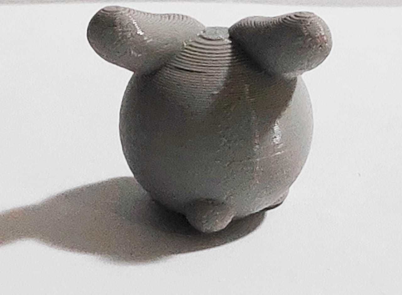 Cute Round Rabbit 3D print model_5