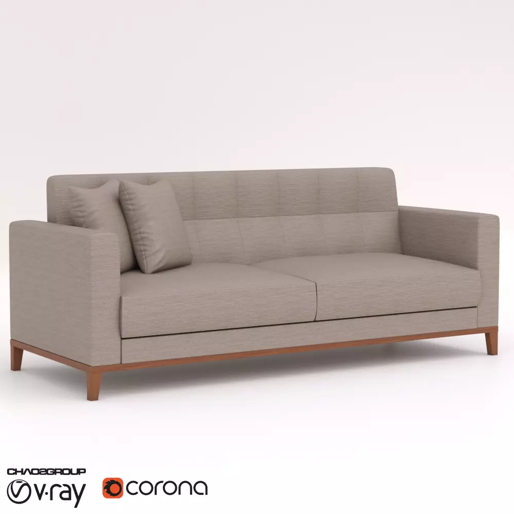 Sofa Kivik - Corona - Vray 3D model_0