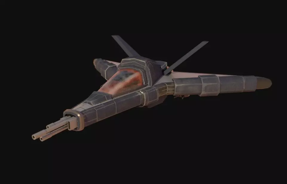 Space ship Free low-poly 3D model