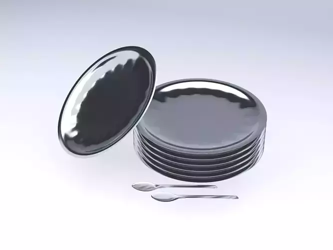 plate set with spoon