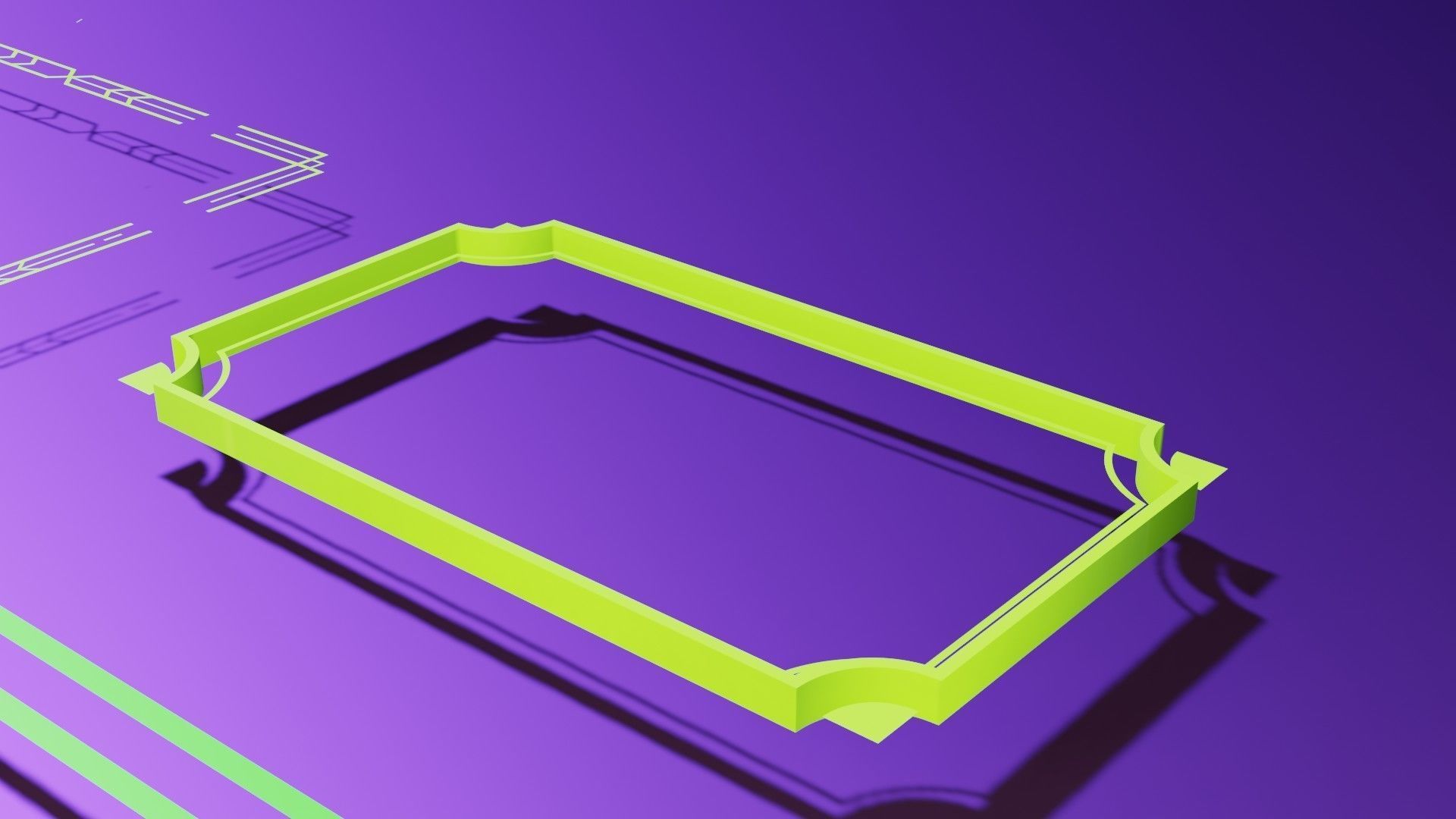 set of Curves Profile Designs up to 50 Low-poly 3D model_2