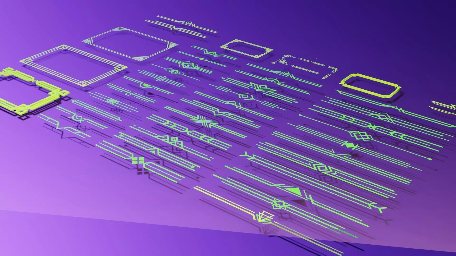 set of Curves Profile Designs up to 50 Low-poly 3D model_0