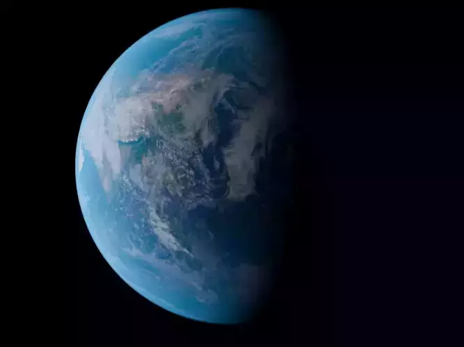 Earth from space - Low-poly 3D model