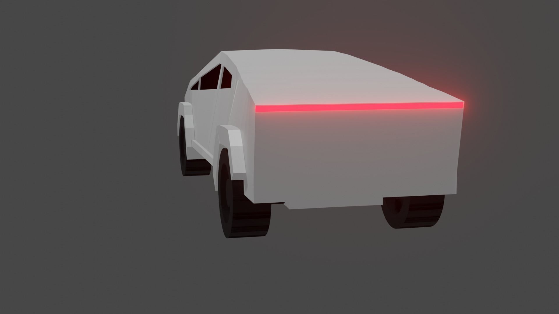 cybertruck car with light Free low-poly 3D model_3