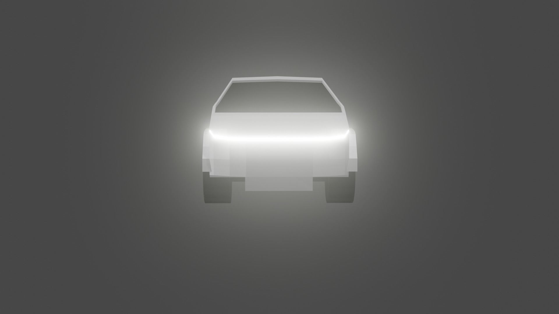 cybertruck car with light Free low-poly 3D model_1