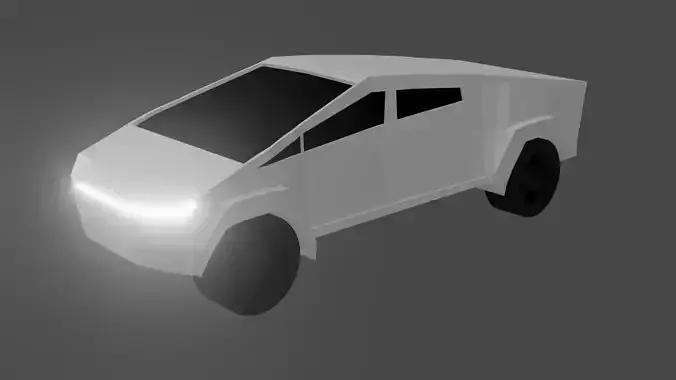 cybertruck car with light