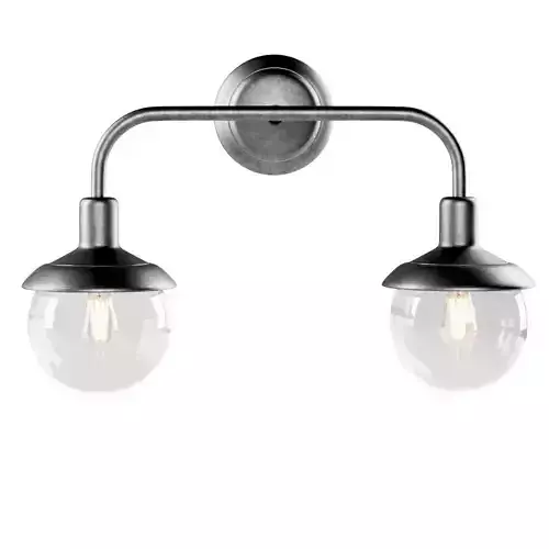 Double metal wall lantern