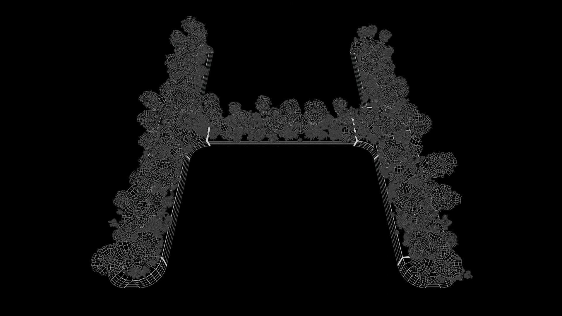 H Alphabet Island 3D model_5